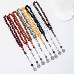 Rosario Musulmán Clásico de 45 Cuentas, Tasbih, Cilindro de Resina Plástica con Forma de Bola, Collar, Regalos Islámicos - Product Image 2