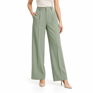 2026 Fit Polyester/Cotton <b>Fleece</b> High Street Winter Casual <b>Joggers</b> <b>Women</b> Elastic Waist Straight Leg Solid Color - Product Image 4