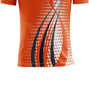 เสื้อวอลเลย์บอลผู้ชายสีส้มลายกราฟิก คอกลม แขนสั้น ผ้าโพลีเอสเตอร์ซับเหงื่อ ระบายอากาศได้ดี - Product Image 5