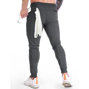 2025 pantalones de chándal de pana elásticos suaves para hombre con bolsillos con cremallera pantalones de chándal de entrenamiento atlético informal para correr - Product Image 4
