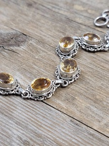 Natural Citrine Topaz 925 Sterling Silver Handmade Adjustable <b>Bracelet</b> Gemstone Jewelry Designer <b>Boho</b> <b>Bracelet</b> for Unisex - Product Image 2