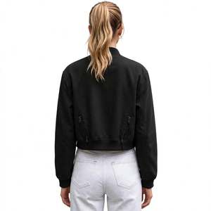 Chaqueta Bomber de Invierno para Mujer, Lisa, de Manga Larga, con Bolsillos Delanteros, Ligera, Impermeable, para Caza, Fiestas y Deportes - Product Image 3