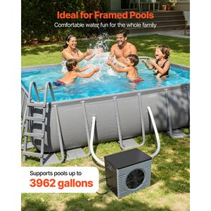 Bomba de Calor Eléctrica para Piscinas Elevadas de 14710 BTU, 3962 Galones, COP Máximo 5.13, Modo Dual de Calefacción y Refrigeración para Jacuzzi - Product Image 4