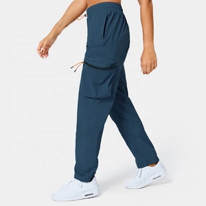 Pantalones Cargo para Hombre, Cintura Media, Ligeros, Impermeables, Transpirables, con Cordón, Casuales, para Actividades al Aire Libre, con Bolsillos, Resistentes al Viento - Product Image 4