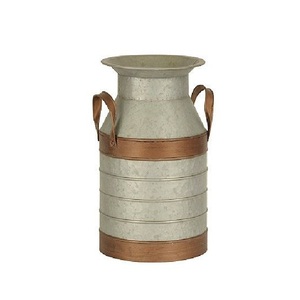 Top Arrival Traditional Design <b>Galvanized</b> Metal Milk Can with Handle Eco-Friendly & Customizable Size Shape Color - Product Image 2