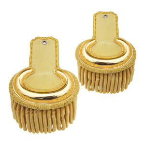 Écusson brodé personnalisé à coudre avec franges dorées, applique en tissu rouge pour vêtements, uniformes, vestes et accessoires - Product Image 6