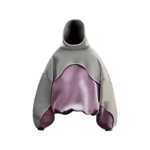 Sudadera Corta para Hombre de Alta Calidad, Diseño Nuevo, Cuello Medio, con Parches y Bordados de Algodón, Estilo Urbano, Glory OEM/ODM, Venta al Por Mayor Personalizada - Product Image 3
