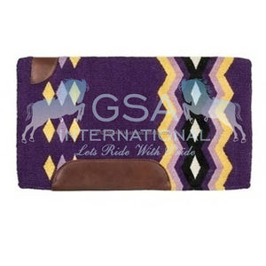 Magnifique couverture de selle occidentale personnalisée en laine 100% Nouvelle-Zélande tissée à la main pour l'équitation et les compétitions - Product Image 3