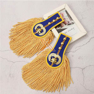 Epaulettes de Uniforme Ceremonial de Color Sólido con Logotipo Personalizado de Alto Rendimiento y Diseño Único - Product Image 2
