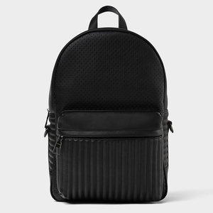 Roziv Sports Brown Genuine Leather <b>Laptop</b> <b>Backpack</b> Diamond Lattice Pattern Large Capacity Water Resistant Luxury Style Unisex - Product Image 1