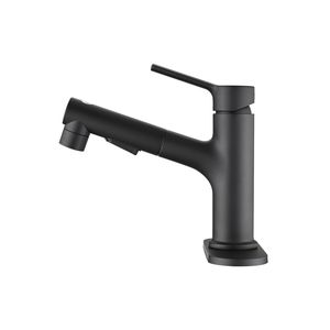 Rubinetto Moderno Monocomando per Lavabo Bagno con Doccetta Estraibile e Tappo Scarico a Scomparsa, Rubinetto Monocomando Moderno per Lavabo da Appoggio - Product Image 3