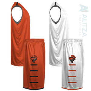 Maillot de basket personnalisable imprimé par sublimation, anti-humidité, séchage rapide, noir et rouge à rayures fines, en mesh, débardeur unisexe adulte - Product Image 2