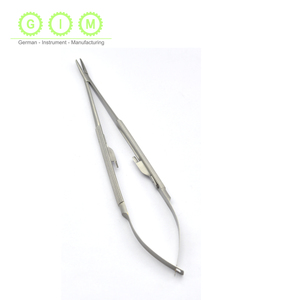 Portaagujas veterinario TC Castroviejo recto con mandíbulas recubiertas de diamante, mango de plástico, manejo manual de precisión - Product Image 2
