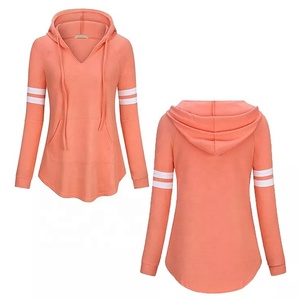 Sudaderas con capucha gruesas de alta calidad para gimnasio para mujer, OEM, hecho a medida, Material polar transpirable, cuello con capucha, logotipo frontal para la temporada de invierno - Product Image 1