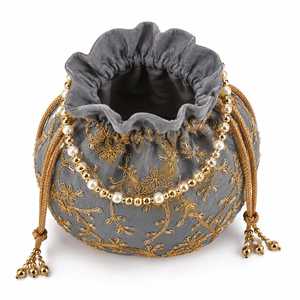 <b>Cheap</b> Beaded Embroidery Potli <b>Purse</b> with Traditional Indian Craftsmanship for Bridal Trousseau, Wedding Return Gifts and - Product Image 5
