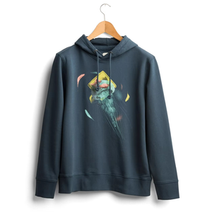 Sweat-shirt à capuche pour homme, bleu foncé, imprimé par sublimation, coupe décontractée, en polyester tricoté - Product Image 3