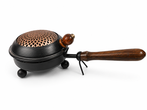 Quemador de Loban Decorativo Premium Hecho a Mano con Mango de Madera, Ecológico y Tradicional, Porta Incienso para el Hogar, Templo y Meditación - Product Image 1
