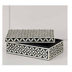 กล่องใส่เครื่องประดับแบบฝังกระดูกรูปทรงเรขาคณิตมาใหม่กล่องใส่เครื่องประดับตกแต่งแบบฝังกระดูก - Product Image 2