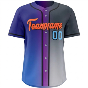 Camiseta de béisbol transpirable con botones para adultos, fabricación profesional de ropa deportiva con corte automatizado, jersey de béisbol - Product Image 1