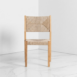 Chaise de jardin en corde tressée en gros, style côtier, en bois massif, sans accoudoirs, pour terrasse et véranda, approvisionnement en vrac, direct usine, importateur - Product Image 2