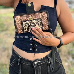 คลัทช์หนังขนสัตว์พิมพ์ลายสัตว์สไตล์ตะวันตกกระเป๋าคลัทช์ออกแบบสำหรับผู้หญิงขายดีกระเป๋าหนังเครื่องมือพิเศษ - Product Image 5