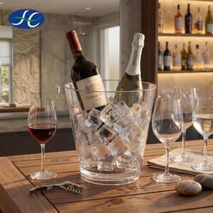 Sac en plastique PP résistant imitant le verre, seau à glace transparent pour vin 801-900ml - Product Image 2