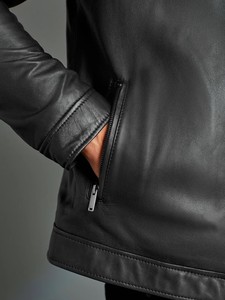 Cheap price leather <b>jacket</b> US Plus Size Black Winter warm Motor <b>Bike</b> Leather <b>Jacket</b> - Product Image 5