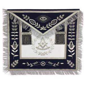 Delantal Masónico Azul de Maestro Masón, Bordado, Regalia Masónica, Accesorio Ceremonial para Francmasones - Product Image 6
