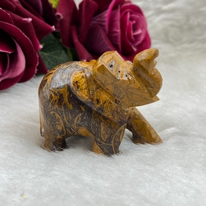 Figura de Elefante Tallada a Mano en Jaspe, Piedra Preciosa Natural, Decoración Feng Shui para Equilibrar la Energía, Venta al Por Mayor - Product Image 4