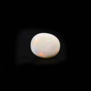 Natural White Opal Gemstone 7.85 Carat Certified Wholesale Raw Oval 20mm - Product Image 1