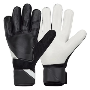 Gants de gardien de but de football personnalisables, protection UV, imperméables, respirants, avec sangle de poignet réglable, en cuir PU et cuir véritable - Product Image 1