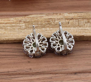 Natural Peridot Amethyst 925 <b>Sterling</b> <b>Silver</b> <b>Drop</b> <b>Earrings</b> Fine Jewelry Women Luxury Party Tarnish Free Wholesale - Product Image 4