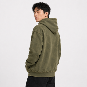 เสื้อฮู้ดดี้ผู้ชายแฟชั่น ดีไซน์ขาดๆ แบบมีสไตล์ ผลิตจากผ้าฝ้ายฟลีซ 100% แห้งเร็ว ระบายอากาศได้ดี เหมาะสำหรับฤดูหนาวในเมือง - Product Image 3