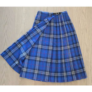 Kilt écossais pour femme, tartan d'Édimbourg, bleu vibrant et noir, 100% laine, jupe écossaise pour femme, 2026 - Product Image 4