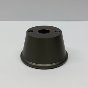 Black <b>Brass</b> Cylindrical Furniture <b>Knob</b> with Ribbed Interior for Drawer Cabinet Hardware - Product Image 3