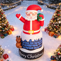 Père Noël gonflable géant de 6 m en tissu Oxford, décoration de Noël gonflable pour extérieur, décoration de jardin commerciale pour les fêtes