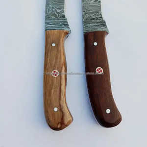 Couteaux à désosser personnalisés Couteau de chef de cuisine en acier damas professionnel Couteaux d'office Manche en bois - Product Image 3
