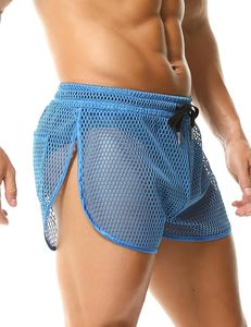 Shorts de basket-ball en mesh pour hommes, séchage rapide, respirants, entraînement sportif, taille mi-haute élastique, shorts en mesh transparent, vêtements de sport - Product Image 3