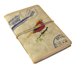 Cuaderno de Papel de Algodón Reciclado Hecho a Mano con Impresión de Aves Multicolores, Diario de Lona con Ilustración de Aves, Cuaderno Promocional - Product Image 2