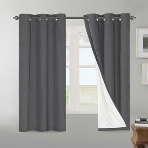 63-Inch Long Linen <b>Curtains</b> Total Blackout Burlap Farmhouse & White Thermal Insulated <b>Kitchen</b> <b>Curtains</b> Short <b>Kitchen</b> Valances - Product Image 1