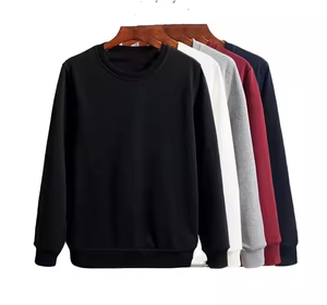Sweat-shirts en coton 100% personnalisés en gros, sweat-shirts unis pas chers sans capuche, sweat-shirts personnalisés brodés - Product Image 3
