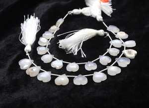 Cuentas facetadas de piedra lunar blanca natural AAA en forma de corazón de 11-12 mm, cuentas de piedra lunar de 6 pulgadas, cuentas de piedra lunar blanca con forma elegante - Product Image 6