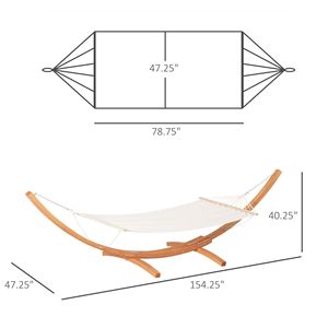 Per Extra-sunny Extra Large interno Boho pisolino letto 12.8 'pesante struttura in legno esterno amaca bianco cotone naturale Stand No albero - Product Image 3