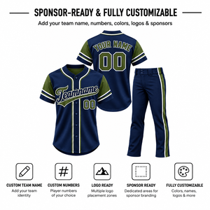 Ensemble de maillots de baseball de haute qualité à manches courtes, impression par sublimation, polyester respirant, uniforme pour adultes, nom de l'équipe imprimé - Product Image 2