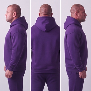 Sudadera con capucha para hombre, de color sólido, informal, de manga larga, con bolsillo canguro. - Product Image 4