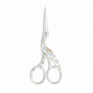 Vintage Shell Floral Embroidery Scissors 4.5 Inch Stainless Steel Sharp Pointed Crane Embroidery Scissors - Product Image 2