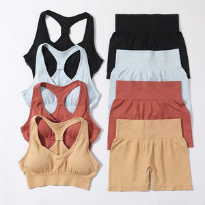 Vente en gros de vêtements de sport Lulu Fashion à séchage rapide, ensemble de 3 pièces pour la gym, le sport et le yoga pour femmes - Product Image 2