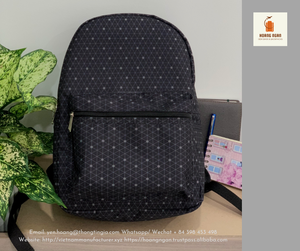 New Stock <b>Black</b> <b>School</b> <b>Backpack</b> for Student Made in Vietnam - Product Image 1