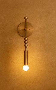 Minimalist Brass Wall <b>Sconce</b> Geometric Design Indoor <b>Lighting</b> Fixture For Living Room Home Decor - Product Image 4