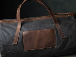 Sac de voyage en toile cirée en cuir véritable pour homme avec logo personnalisé, sac de voyage de grande capacité, sac de nuit robuste, LCTB-0140 - Product Image 6